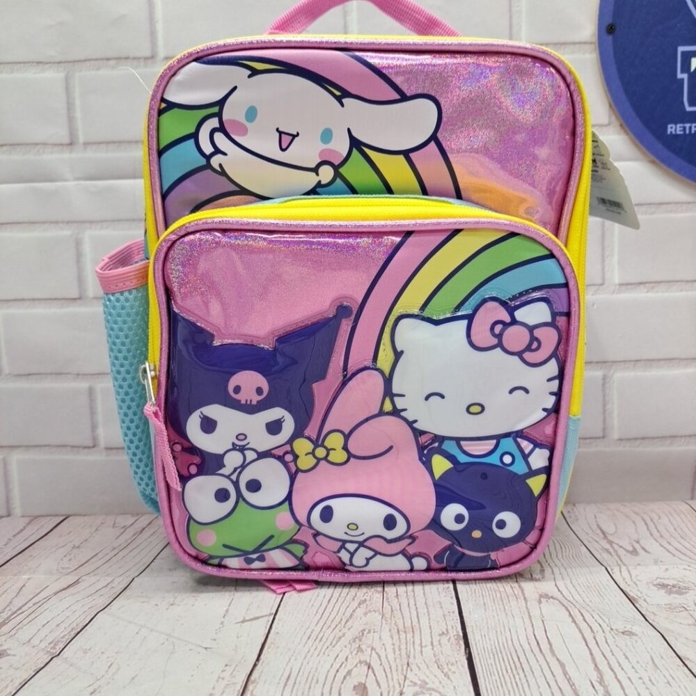 Sanrio Hello Kitty Friends Lunch Box Bag Snack Tote Insulated Pink Teal New